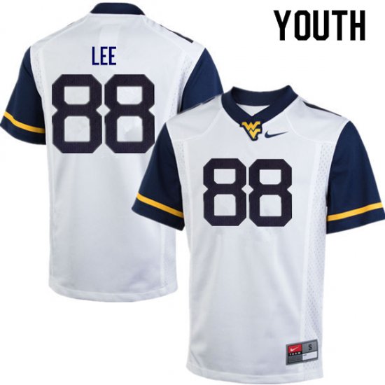 Youth West Virginia Mountaineers NCAA #91 Tavis Lee White Authentic Nike Stitched College Football Jersey SQ15K02AD